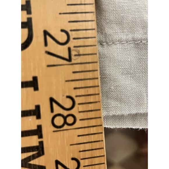 Athleta Linen Pants •14 P• Straight Wide Leg Beige Pull On Lower Rise Beach Tan - Picture 6 of 10